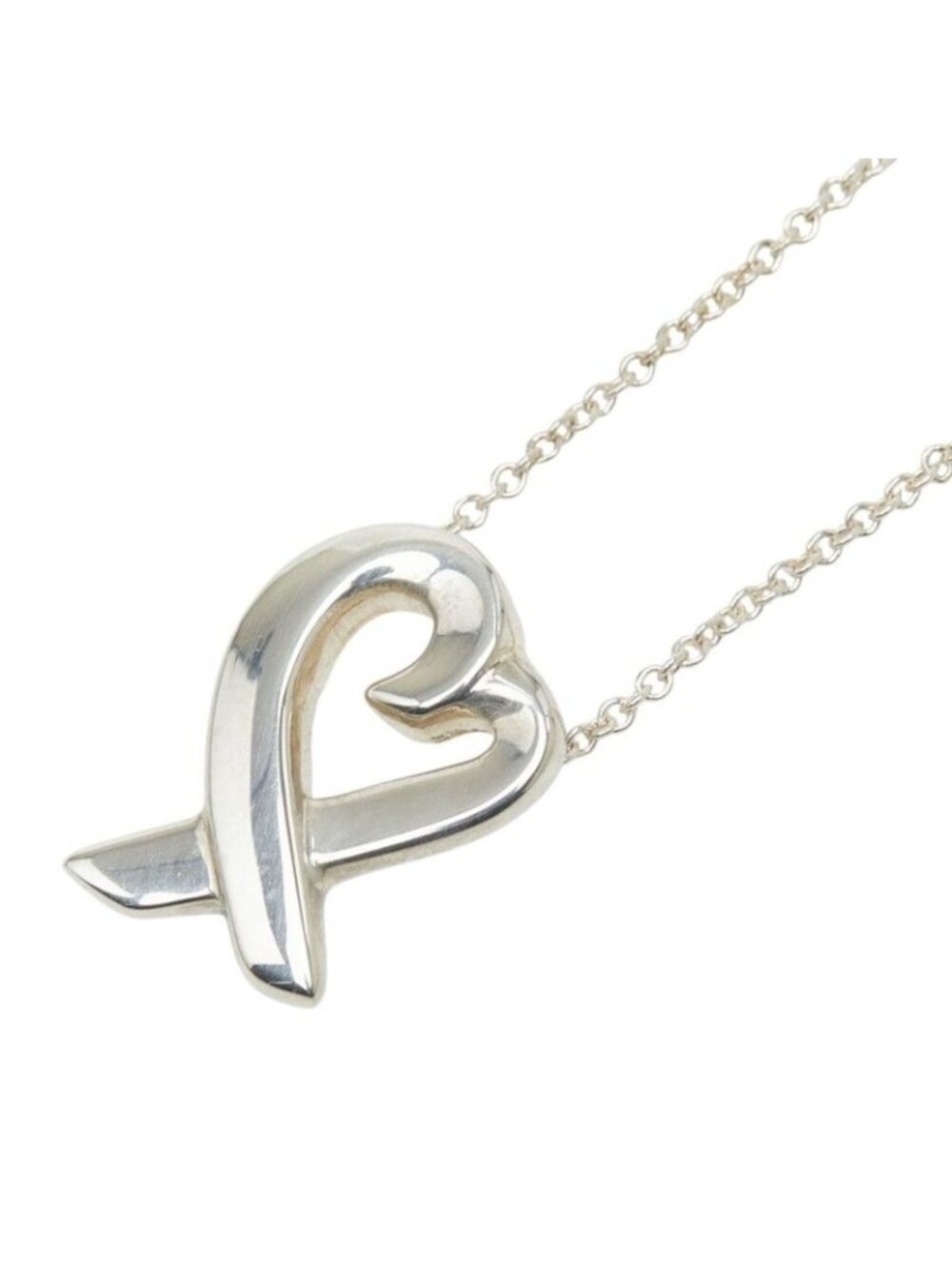 Tiffany & Co Palomapicasso Loving Heart Chain Pendant Silver
